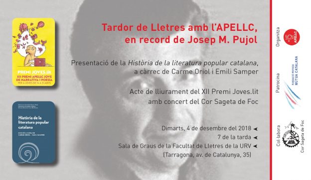 Presentació de la «Història de la literatura popular catalana» i lliurament del Premi Joves.lit